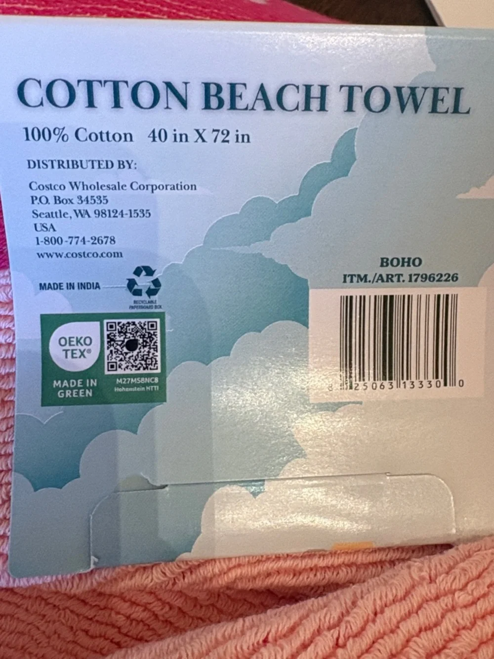 Pink Fouta Beach Towel